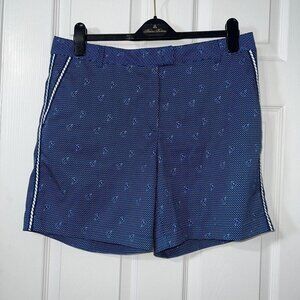 Lady Hagen Women's Nautical Print Golf Shorts Size 12